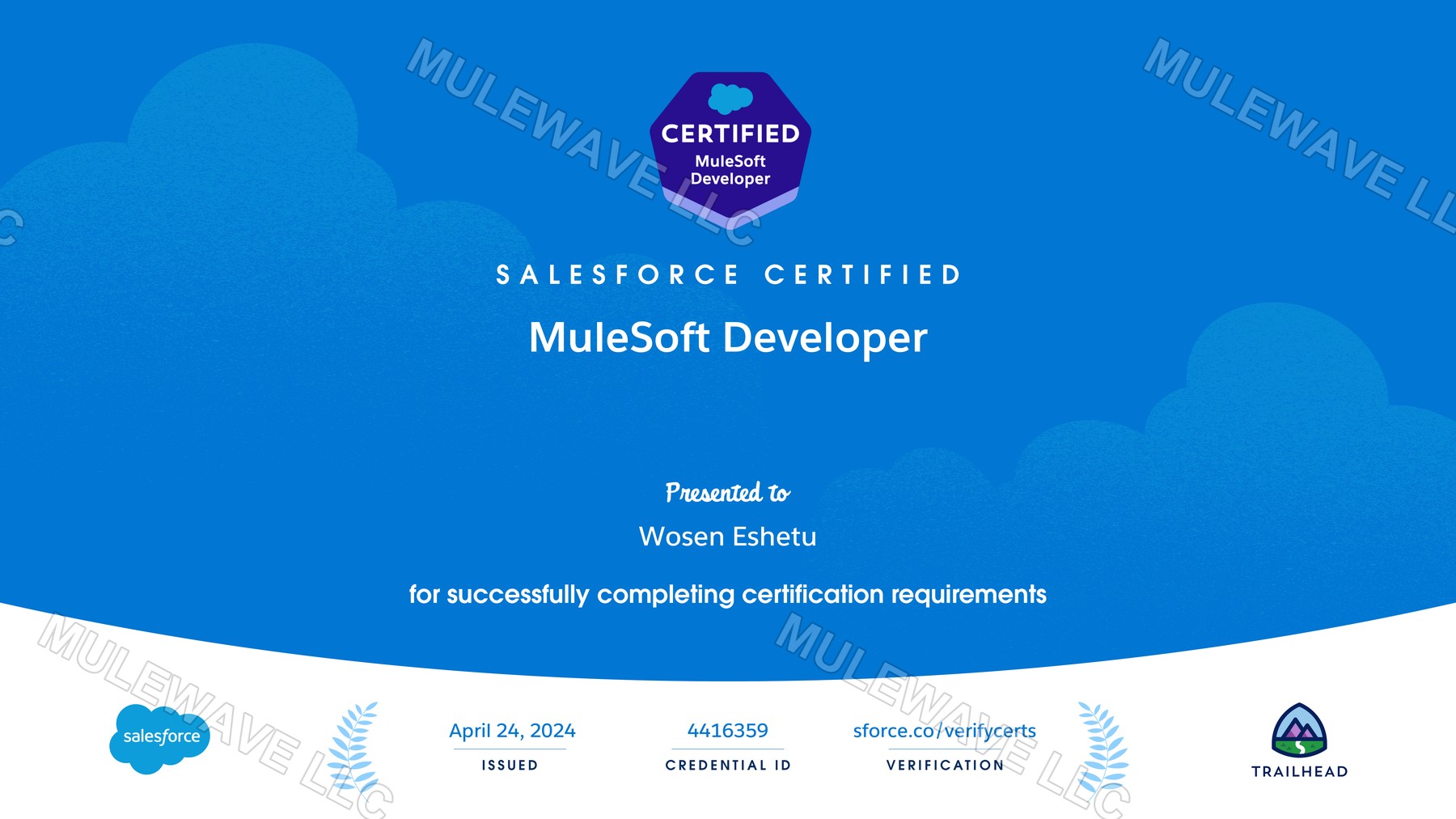 Certified MuleSoft Developer certificate, Salesforce